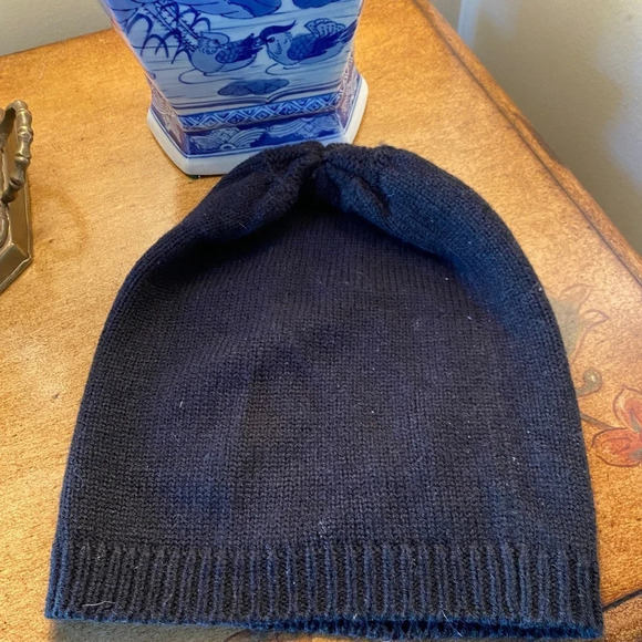 Anthropologie  Black Embroidered  Danielle Kroll Best Of Buds Wool Beanie main image 11